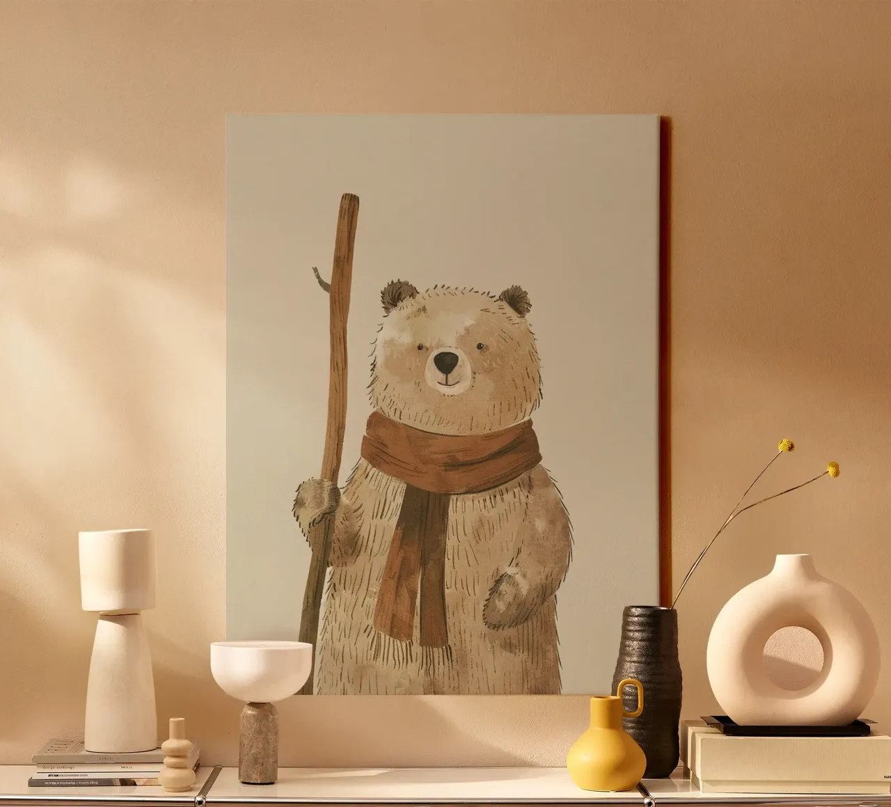 The Brave Little Bear canvas by wonderfolk