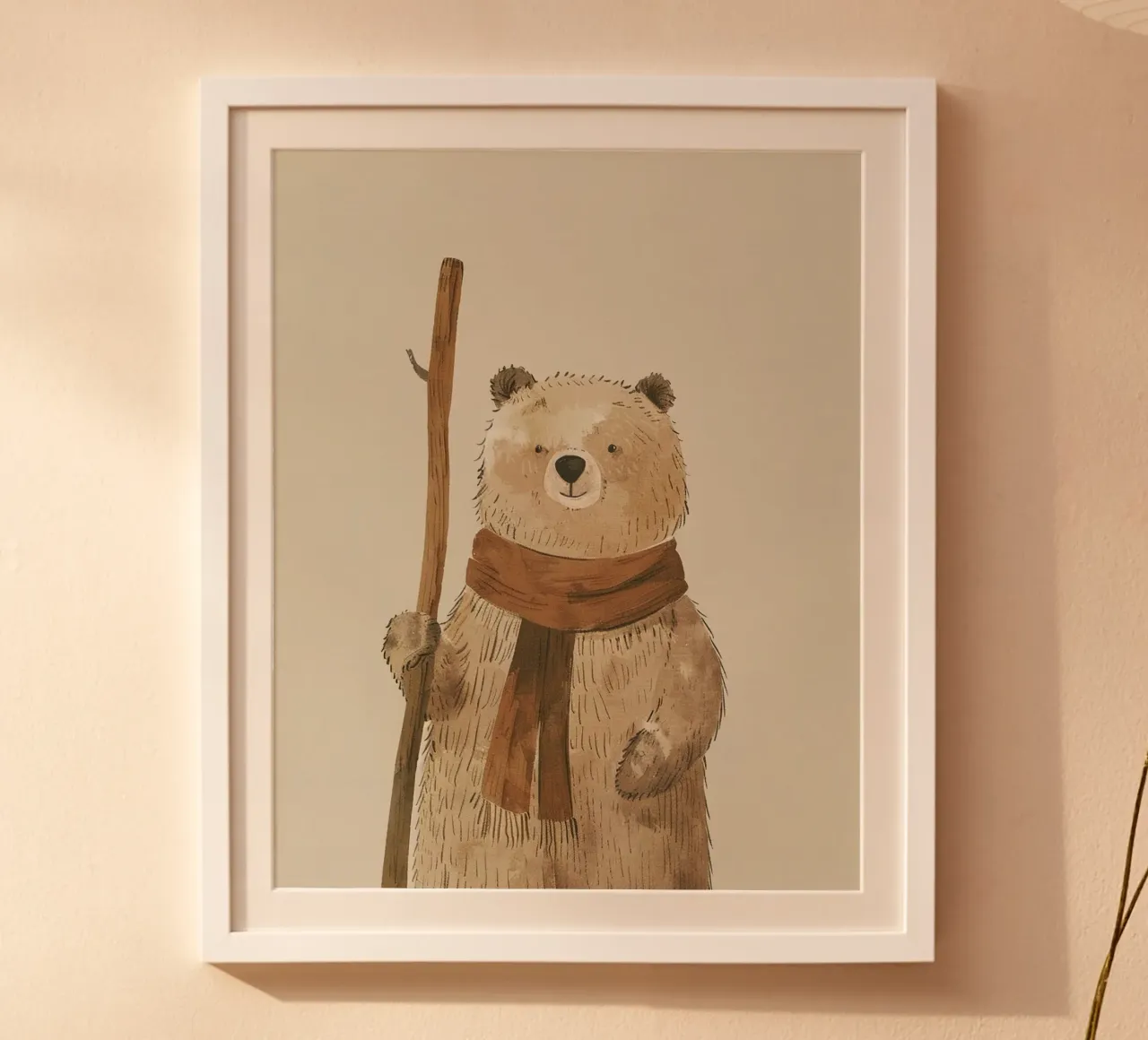 The Brave Little Bear poster con telaio in legno da wonderfolk