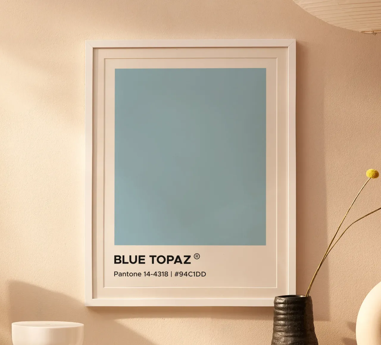 Pantone Blu Topazio carta hahnemühle da Paigaam Studio