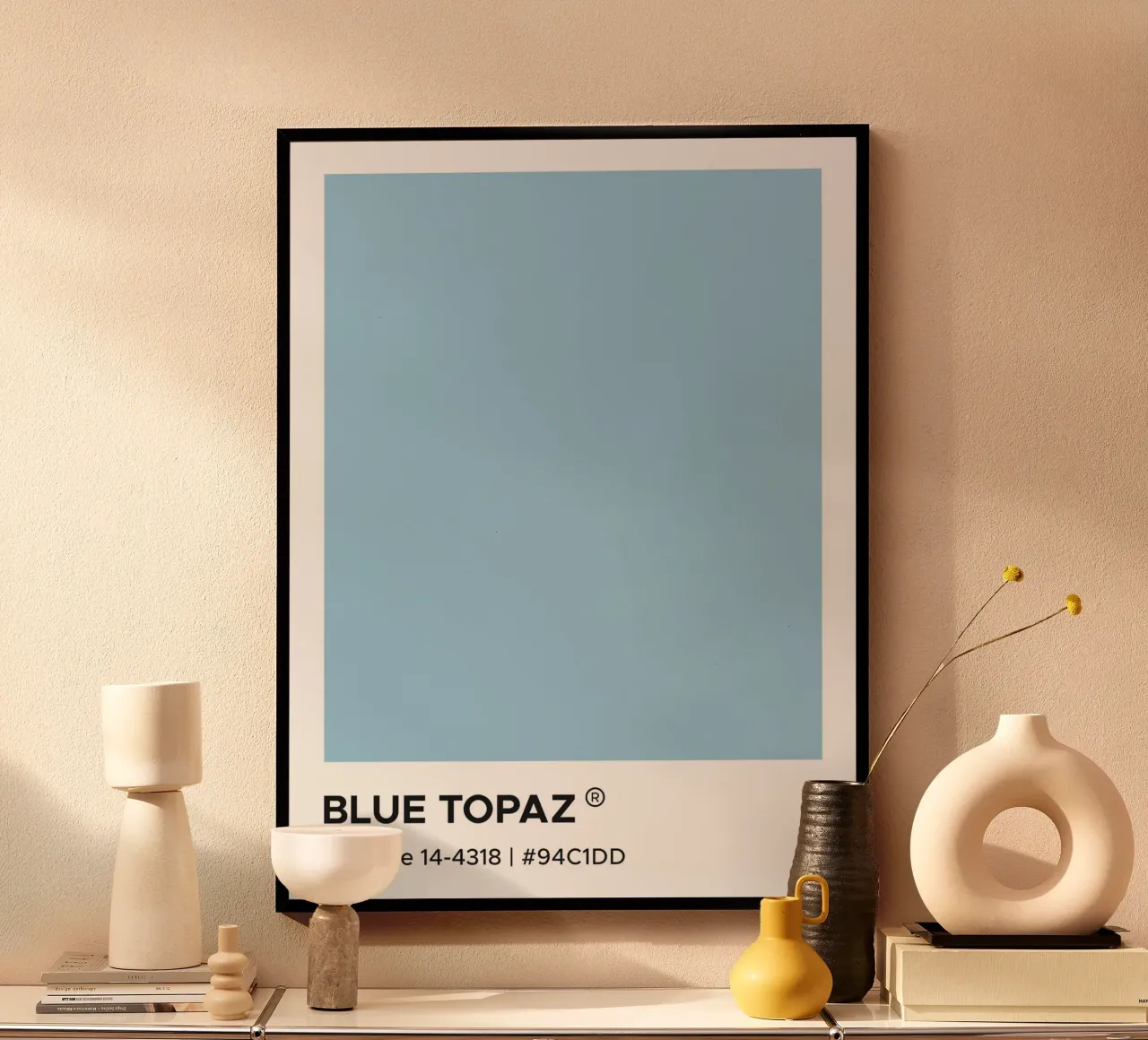 Pantone Blu Topazio carta hahnemühle da Paigaam Studio