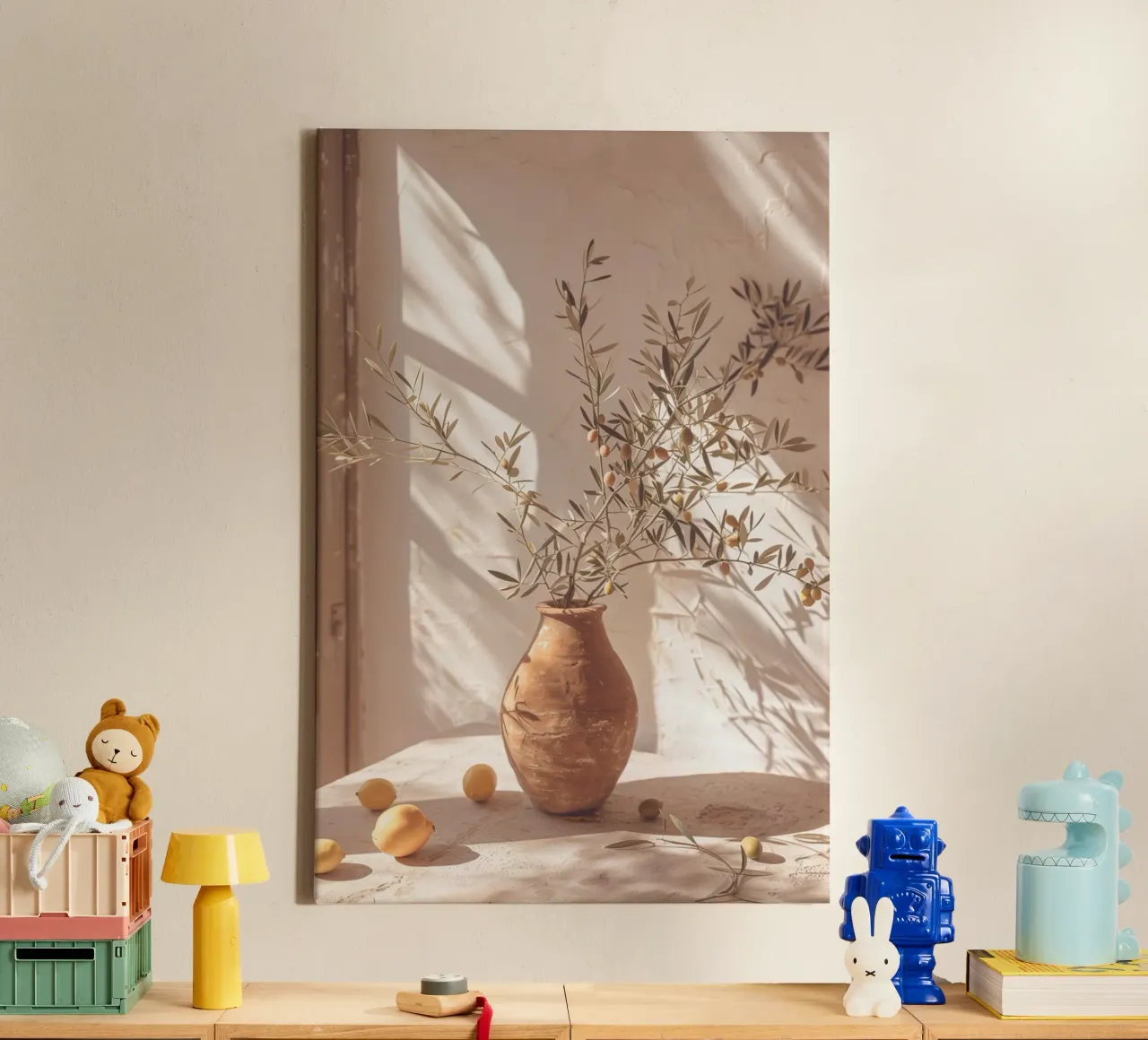 Olive Morning Light Leinwand von Mosaic Dialogue
