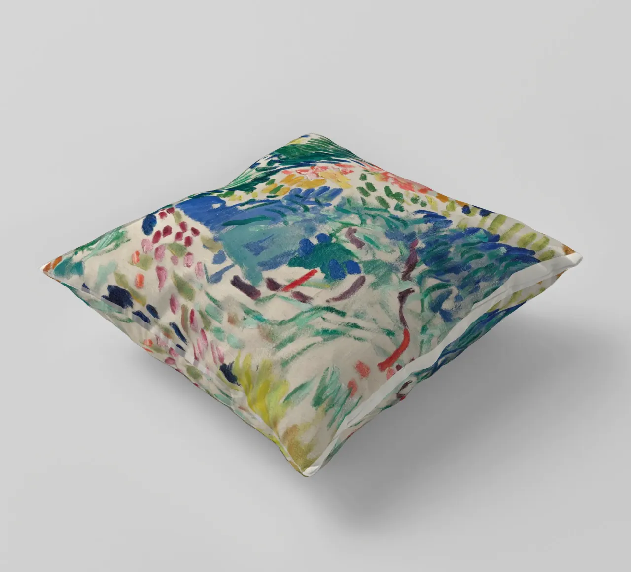Matisse - Landscape at Collioure decorative cushion by Jam Poster