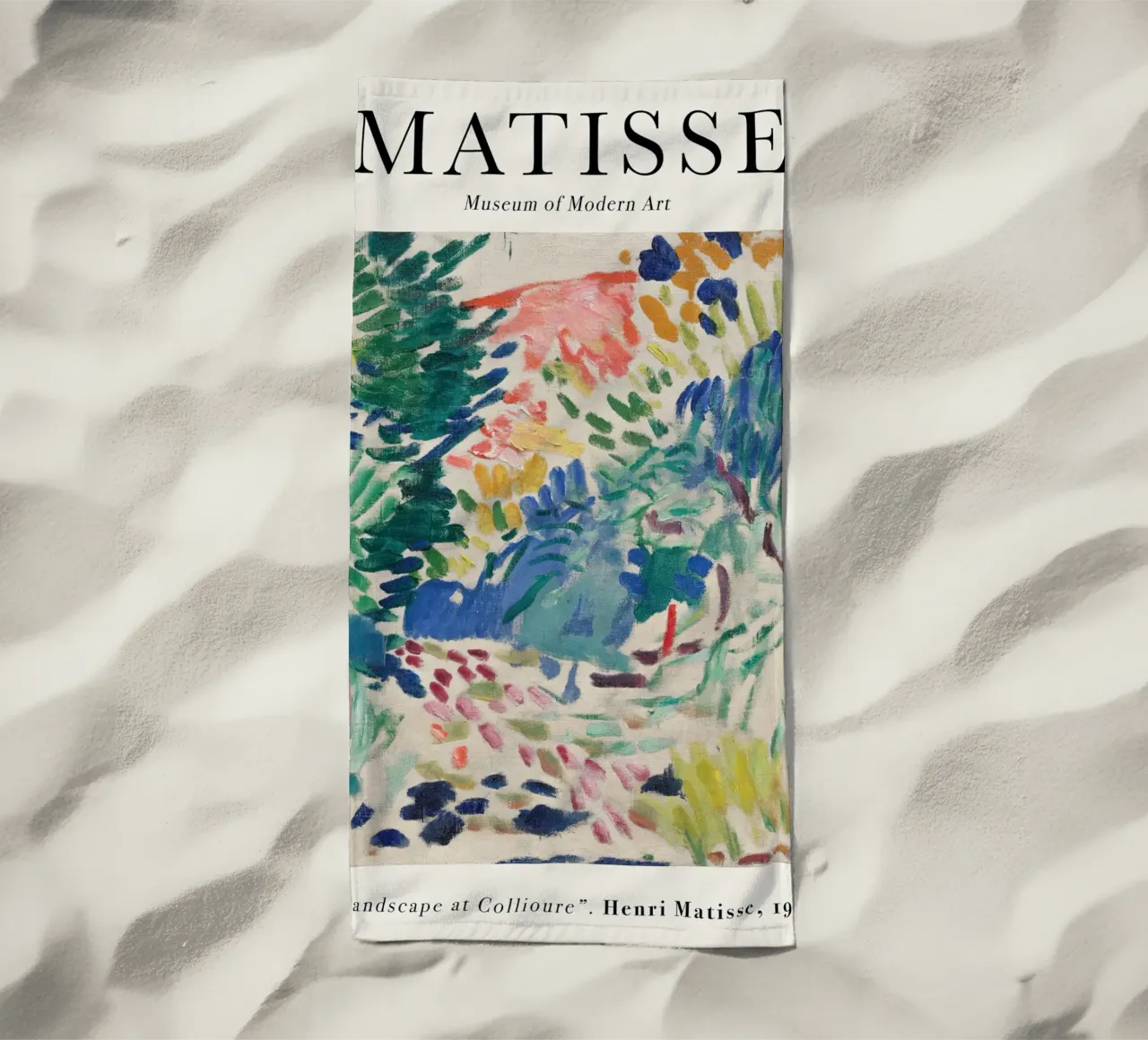 Matisse - Landscape at Collioure beach towel by Jam Poster