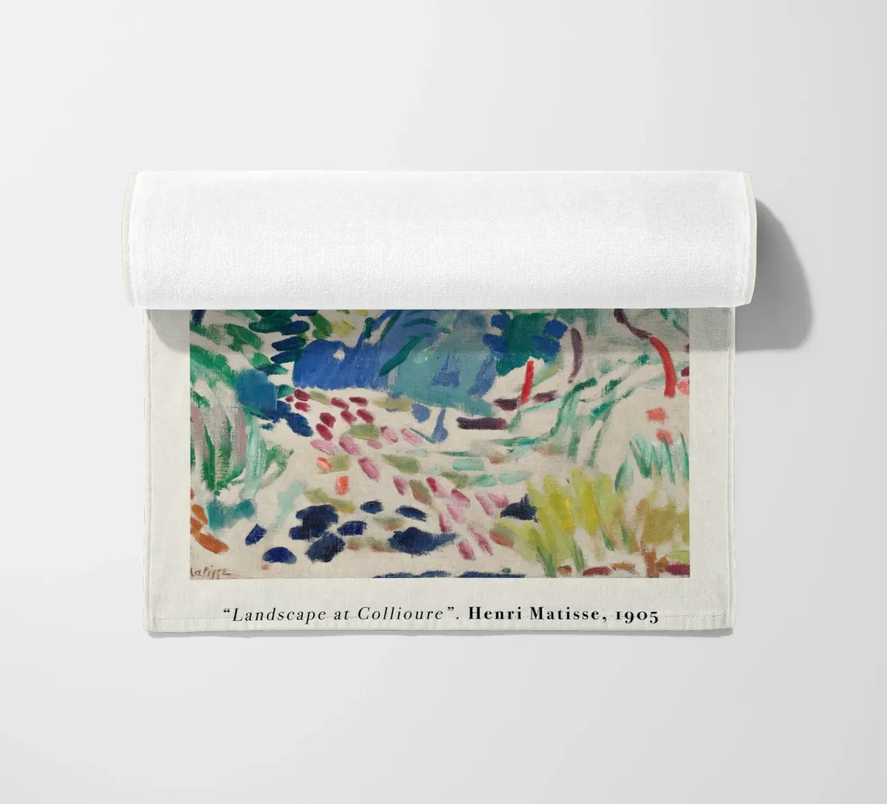 Matisse - Landscape at Collioure beach towel by Jam Poster