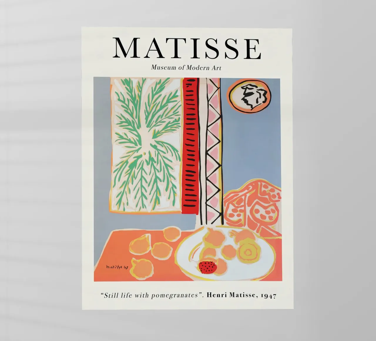 Matisse - Stilleben mit Granatäpfeln Backlit Folie von Jam Poster