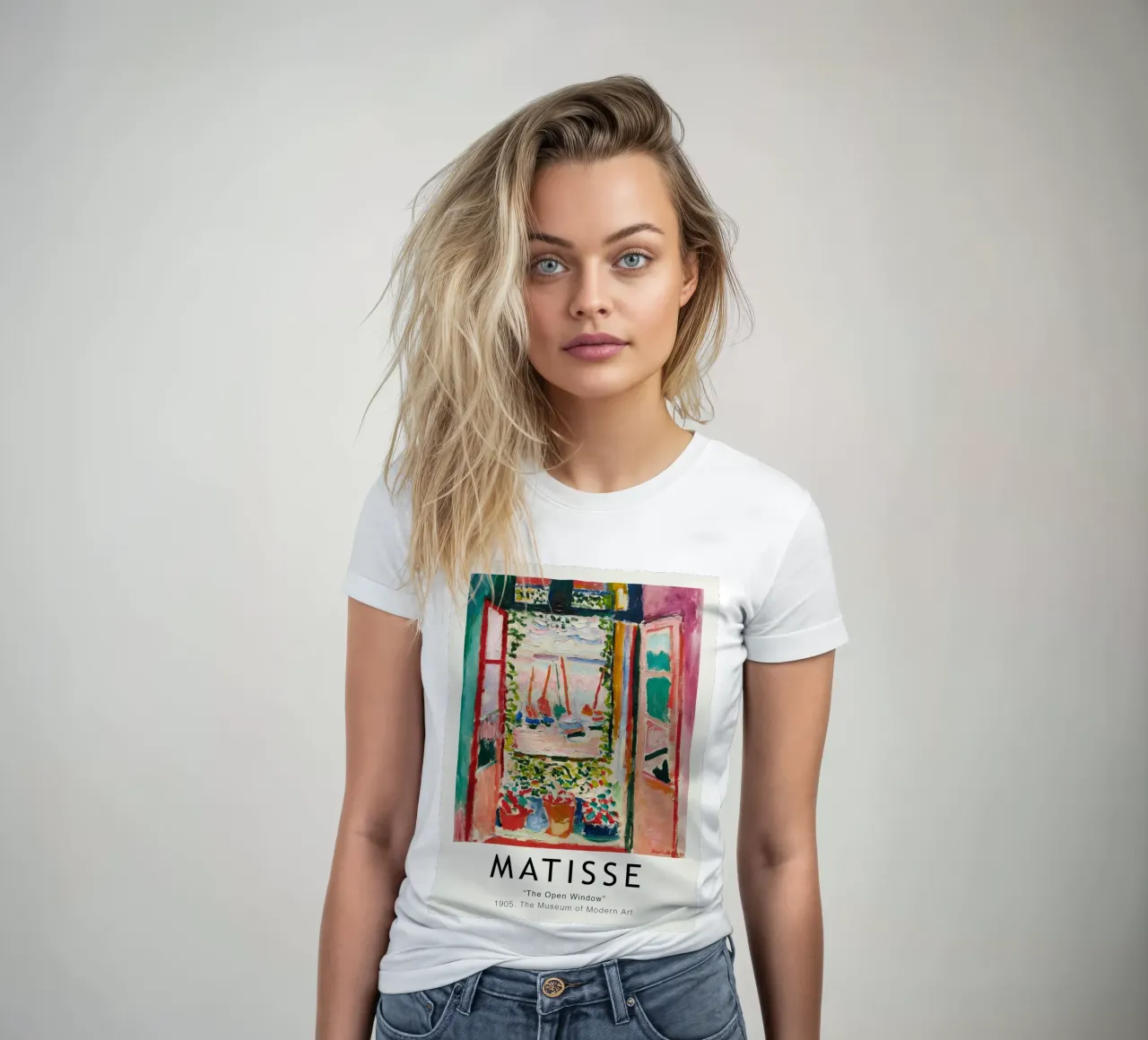 Matisse - The Open Window women's fitted t-shirt by Jam Poster
