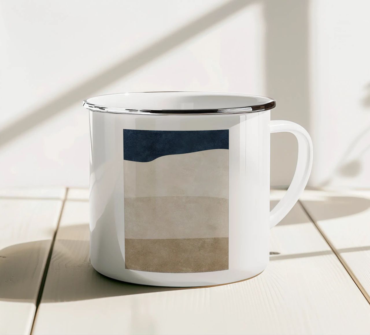 abstract boho art 4 colors tazza in smalto da vintageshop