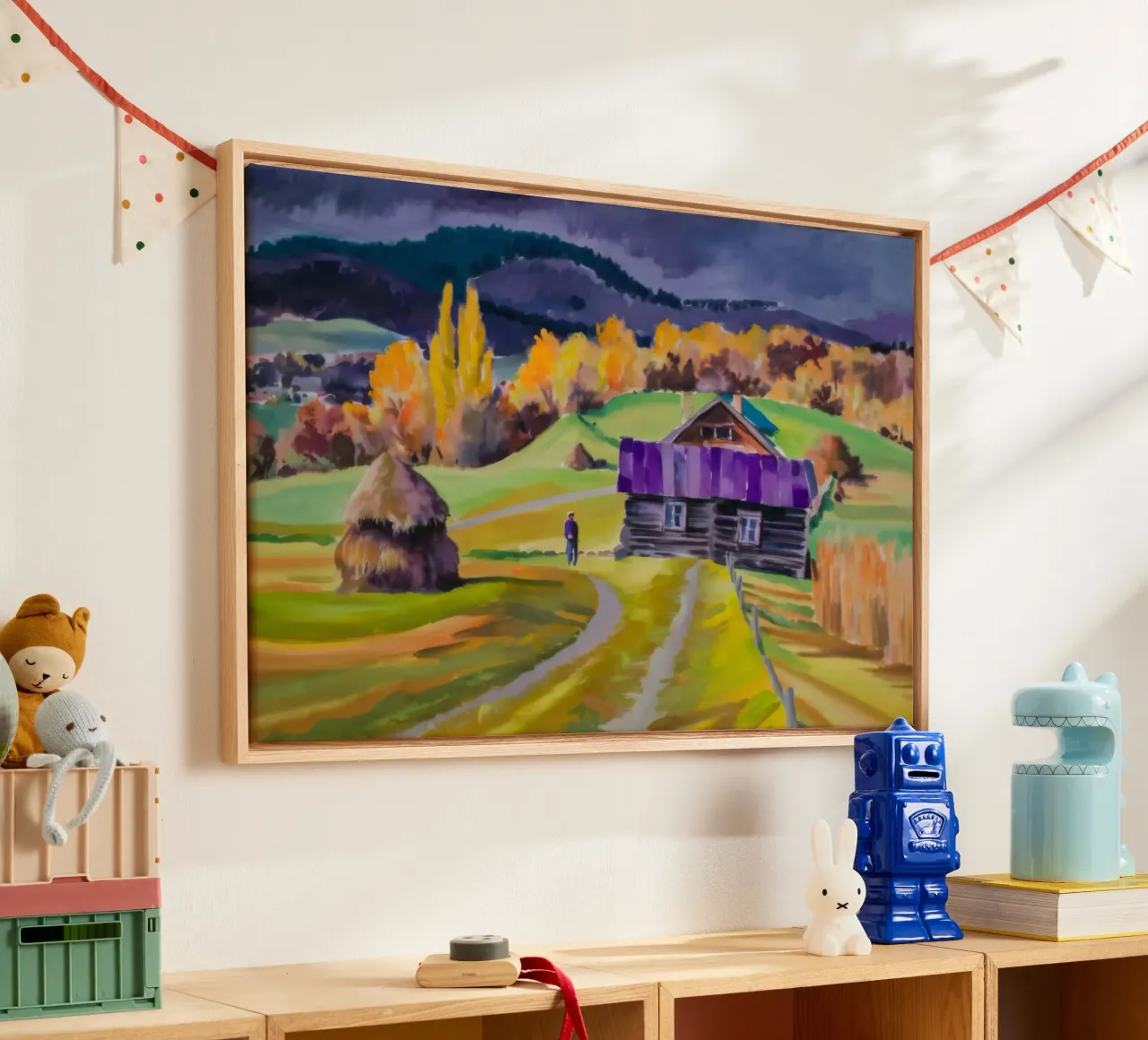 Oogstschemering canvas met Baklijst van Celestial Harmony