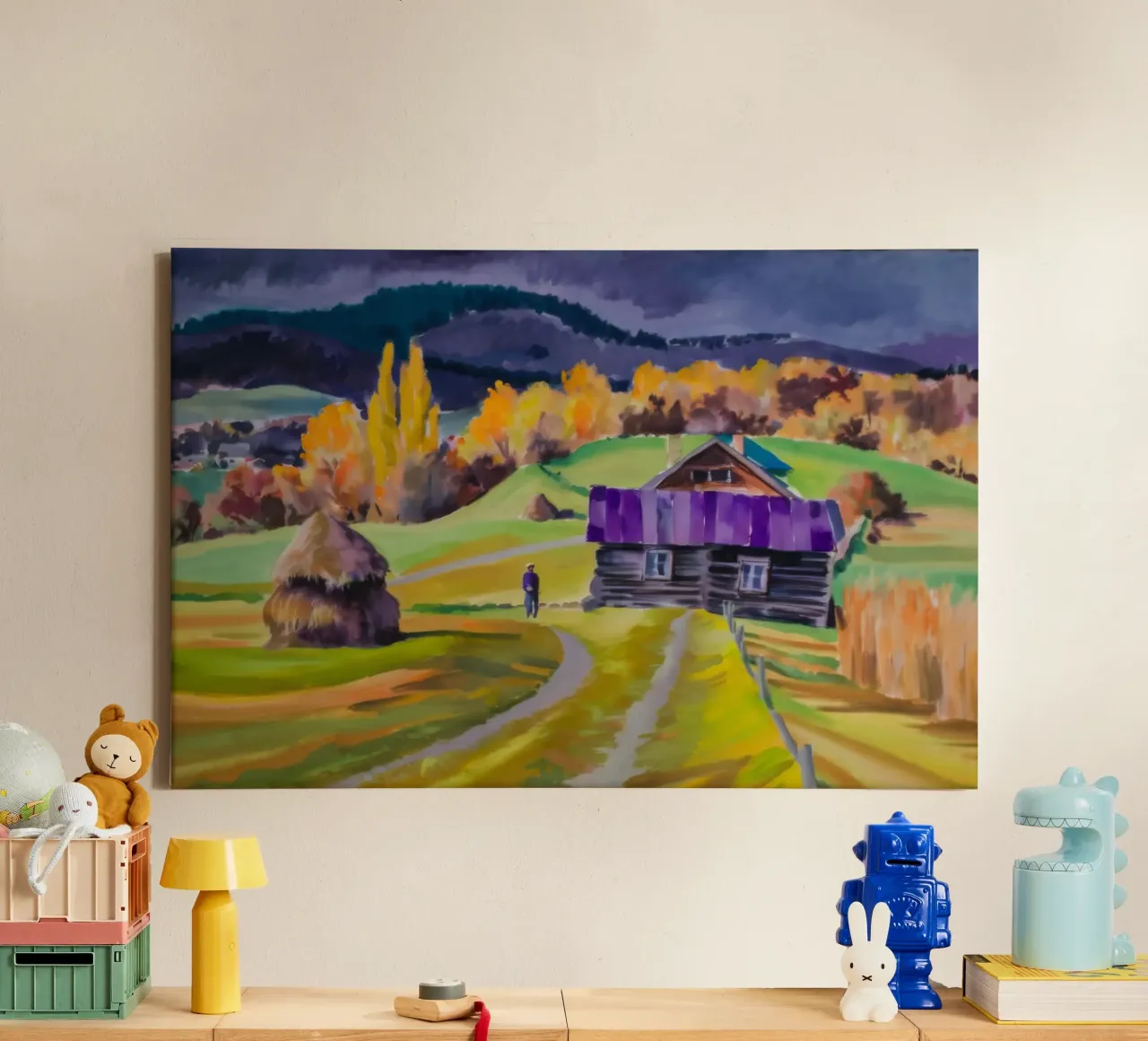 Oogstschemering canvas met Baklijst van Celestial Harmony