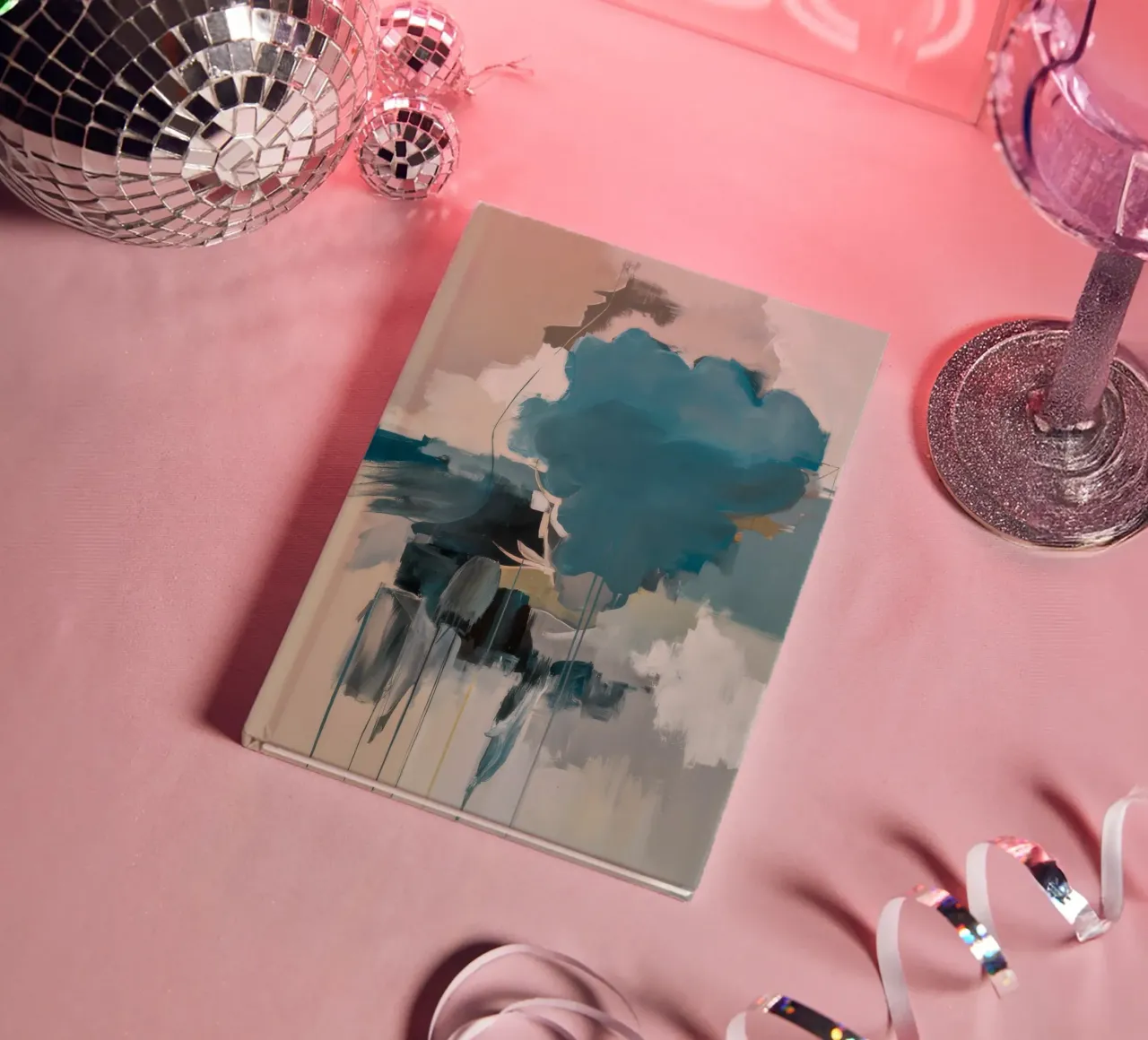 Celestial Teal Bloom notebook by Dream Spectrum