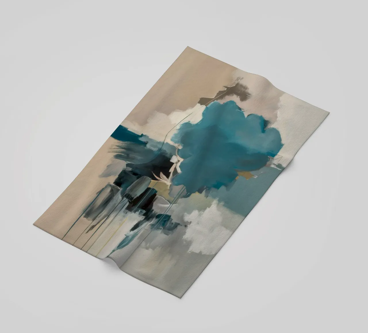 Celestial Teal Bloom beach towel by Dream Spectrum