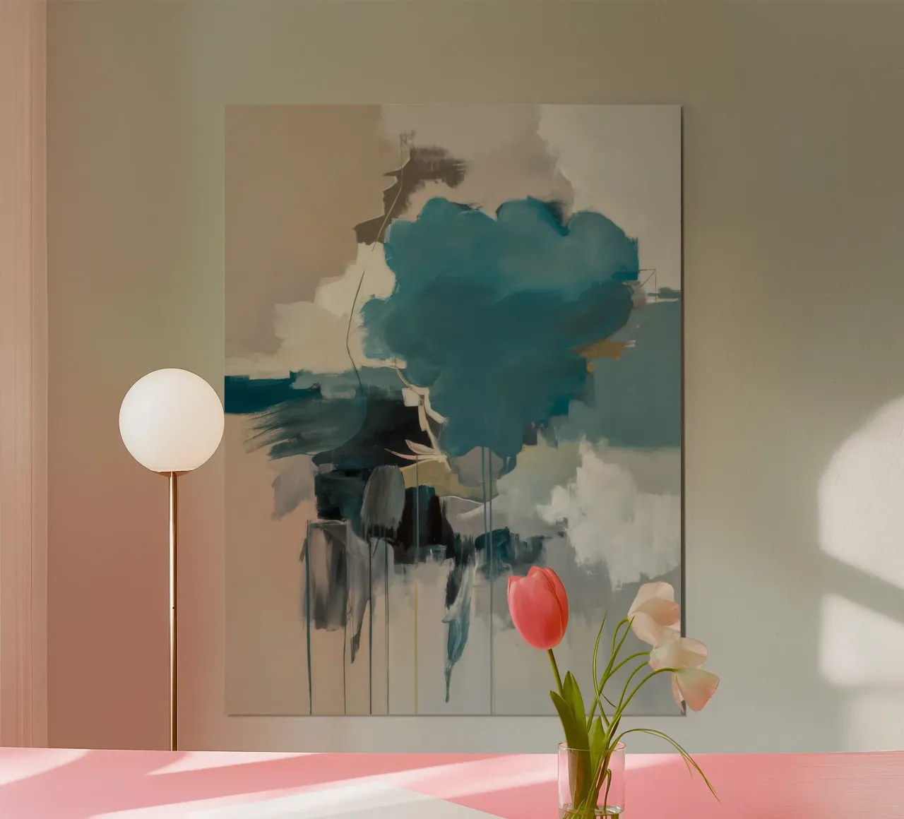 Celestial Teal Bloom poster by Dream Spectrum