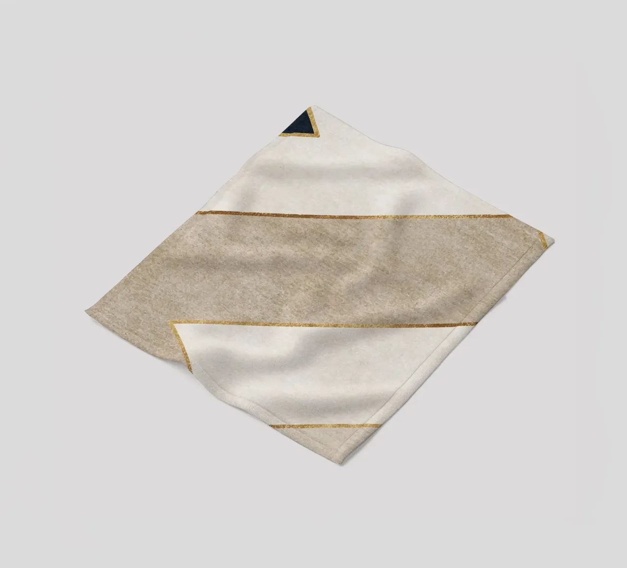 abstract art geometric square beige coperta in pile da vintageshop