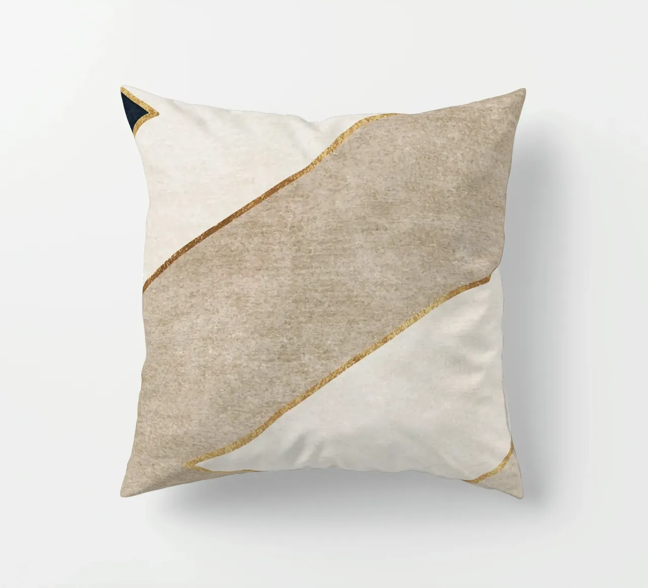 abstract art geometric square beige cuscino da vintageshop