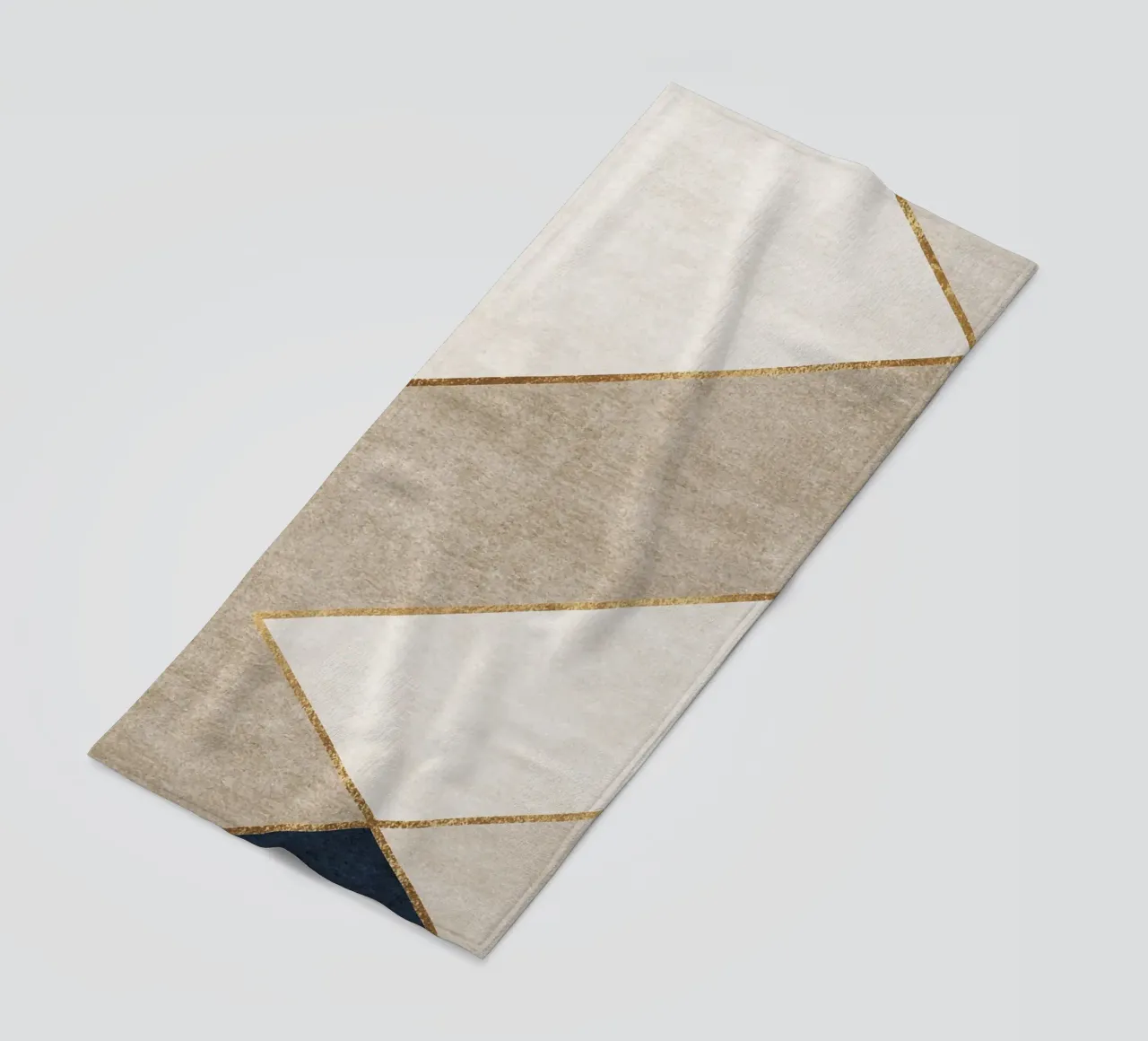 abstract art geometric square beige telo mare da vintageshop