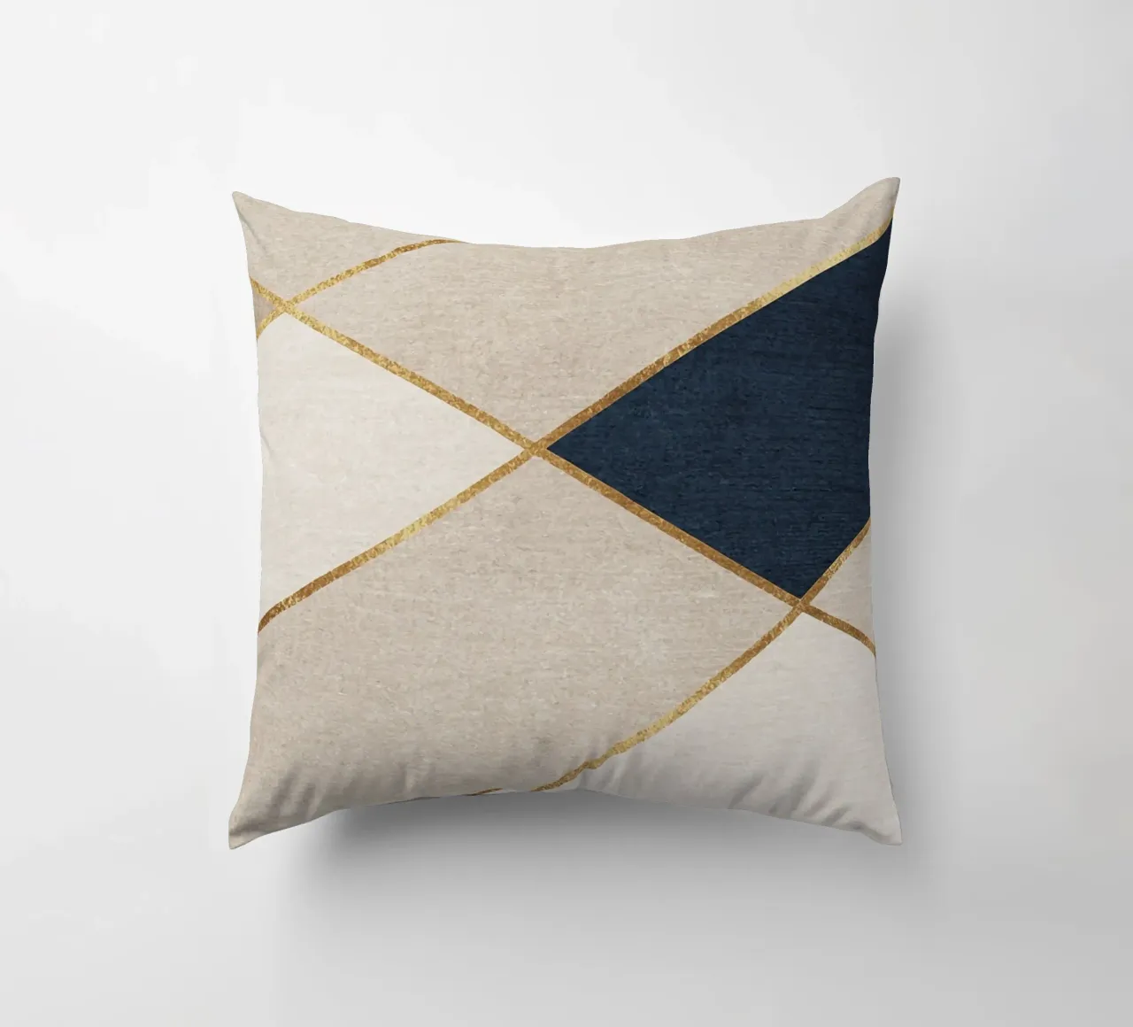 abstract art geometric golden line cuscino da vintageshop