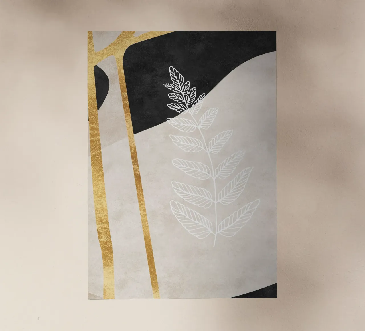 abstract art golden line pellicola backlit da vintageshop