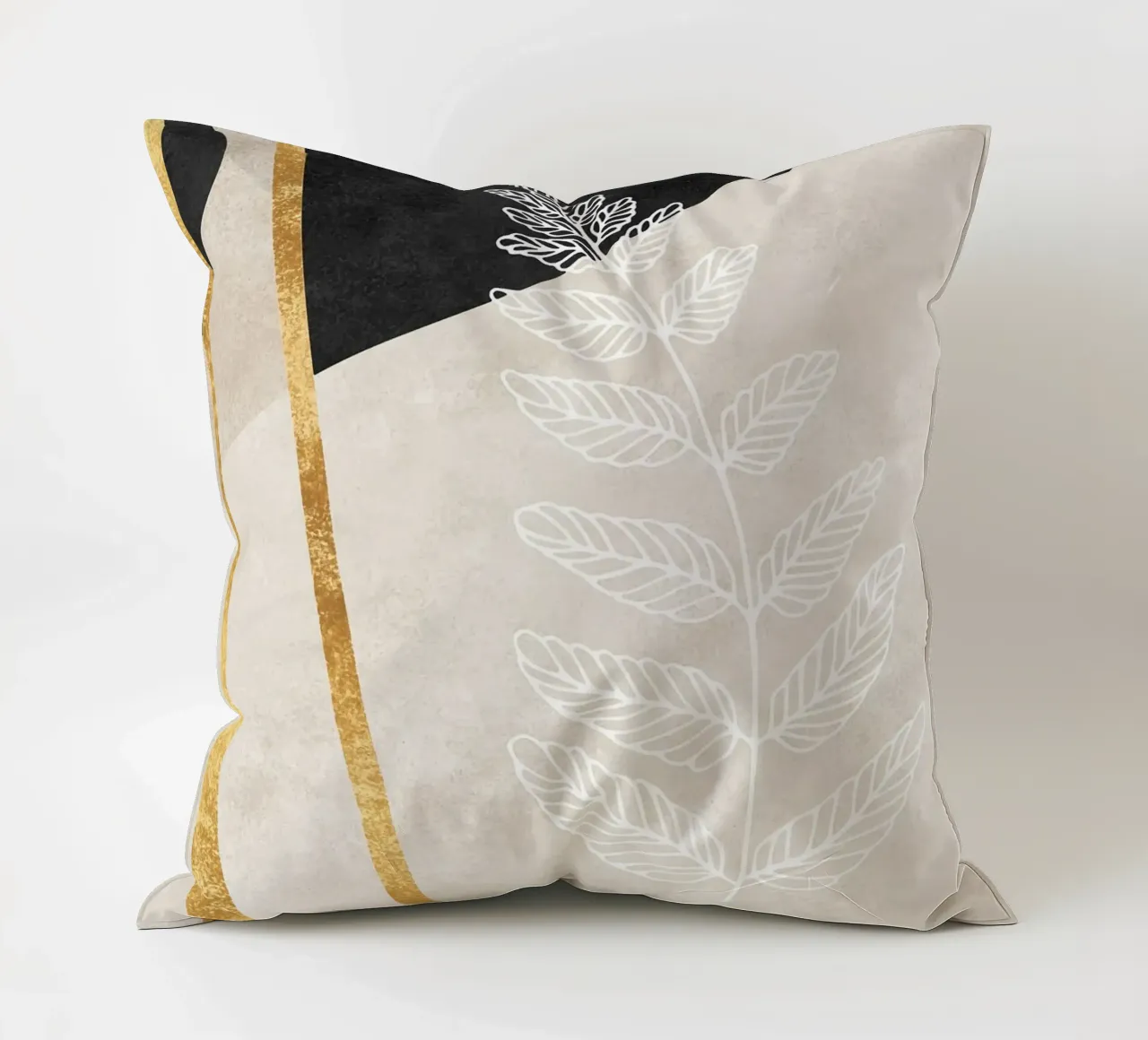 abstract art golden line cuscino da vintageshop