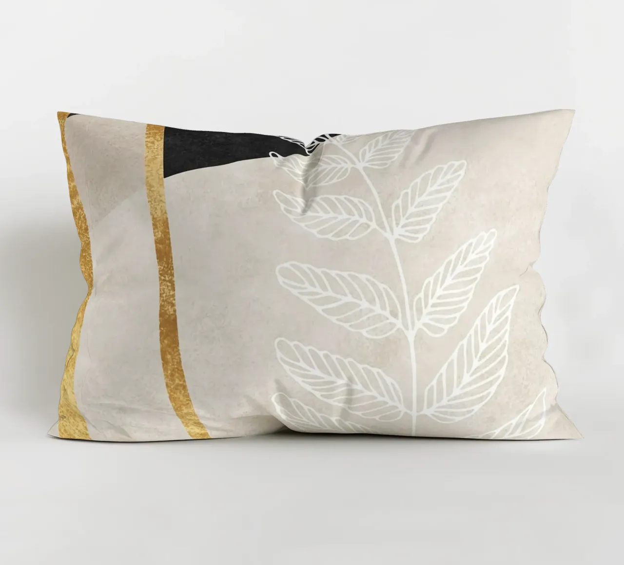 abstract art golden line cuscino da vintageshop