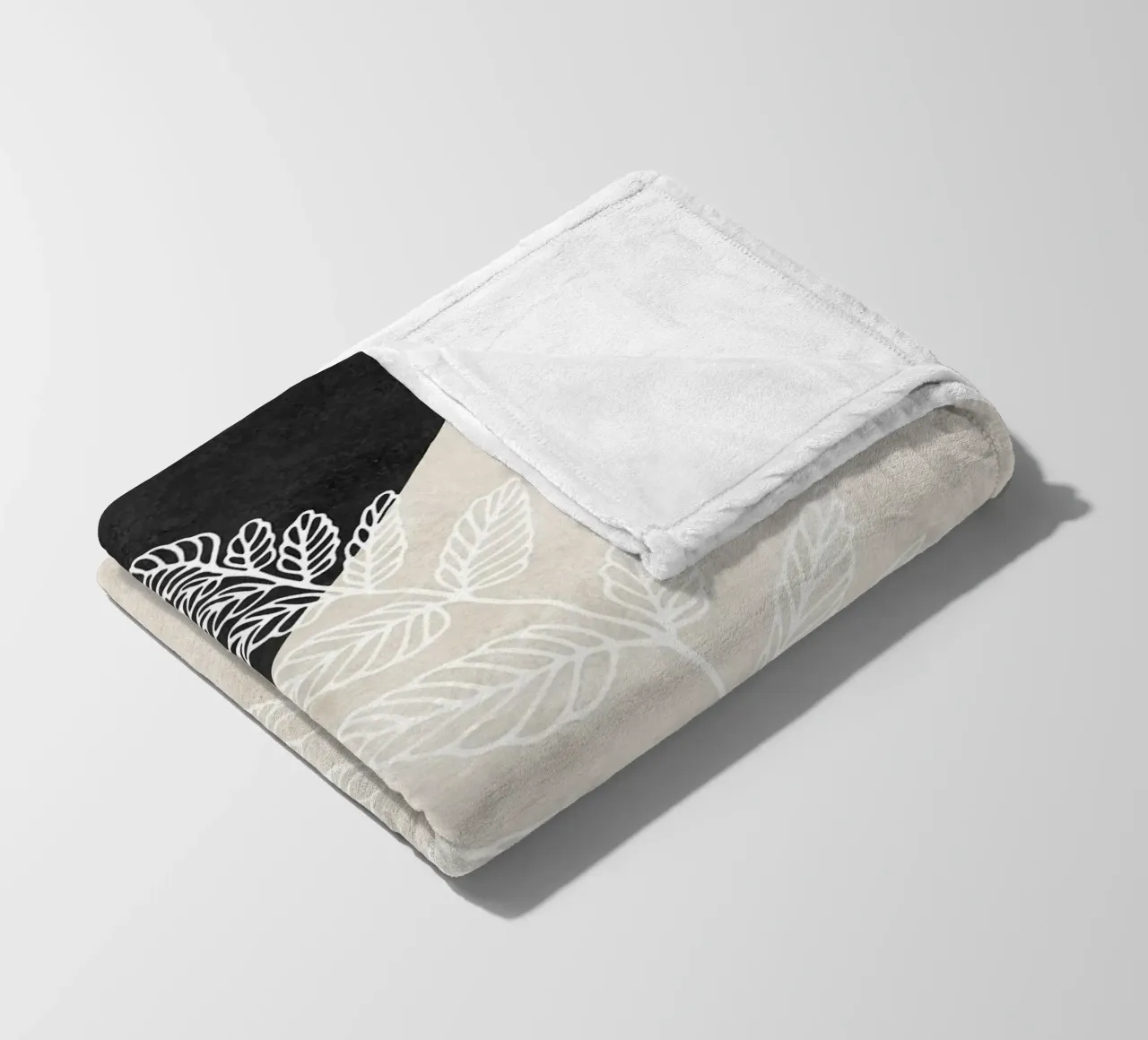 abstract art golden line coperta in pile da vintageshop