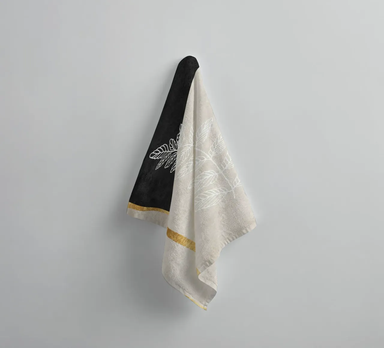 abstract art golden line asciugamano da bagno da vintageshop