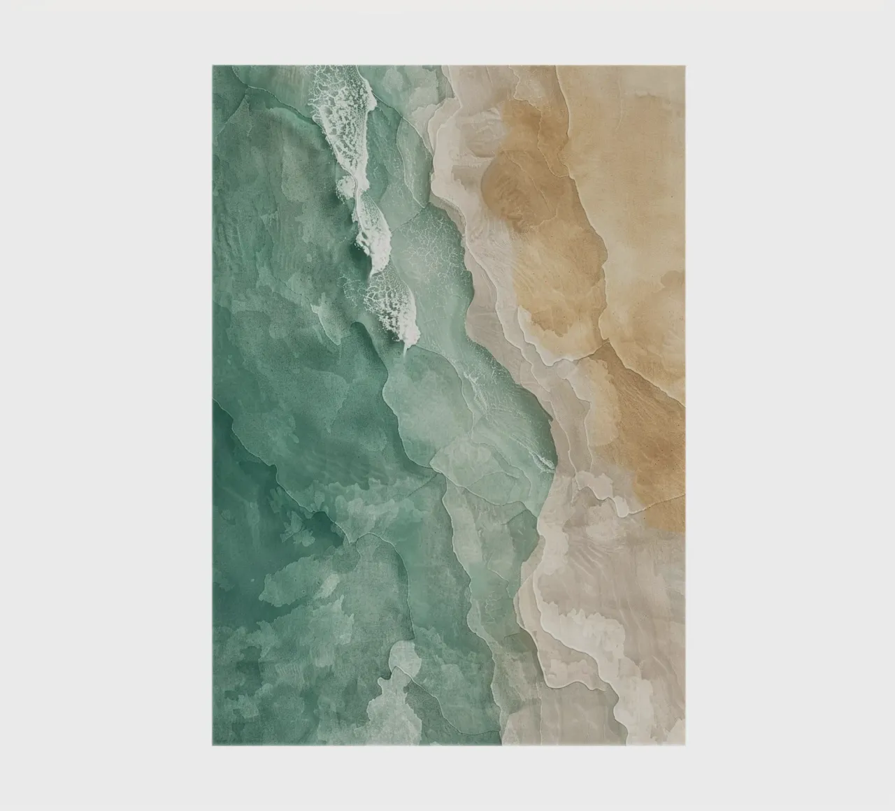 Abstract Shoreline Poetry carnet de notes de Mosaic Dialogue