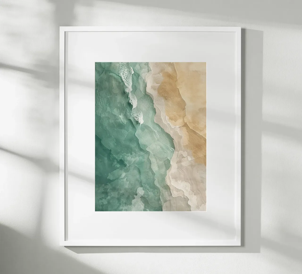 Abstract Shoreline Poetry carta hahnemühle da Mosaic Dialogue