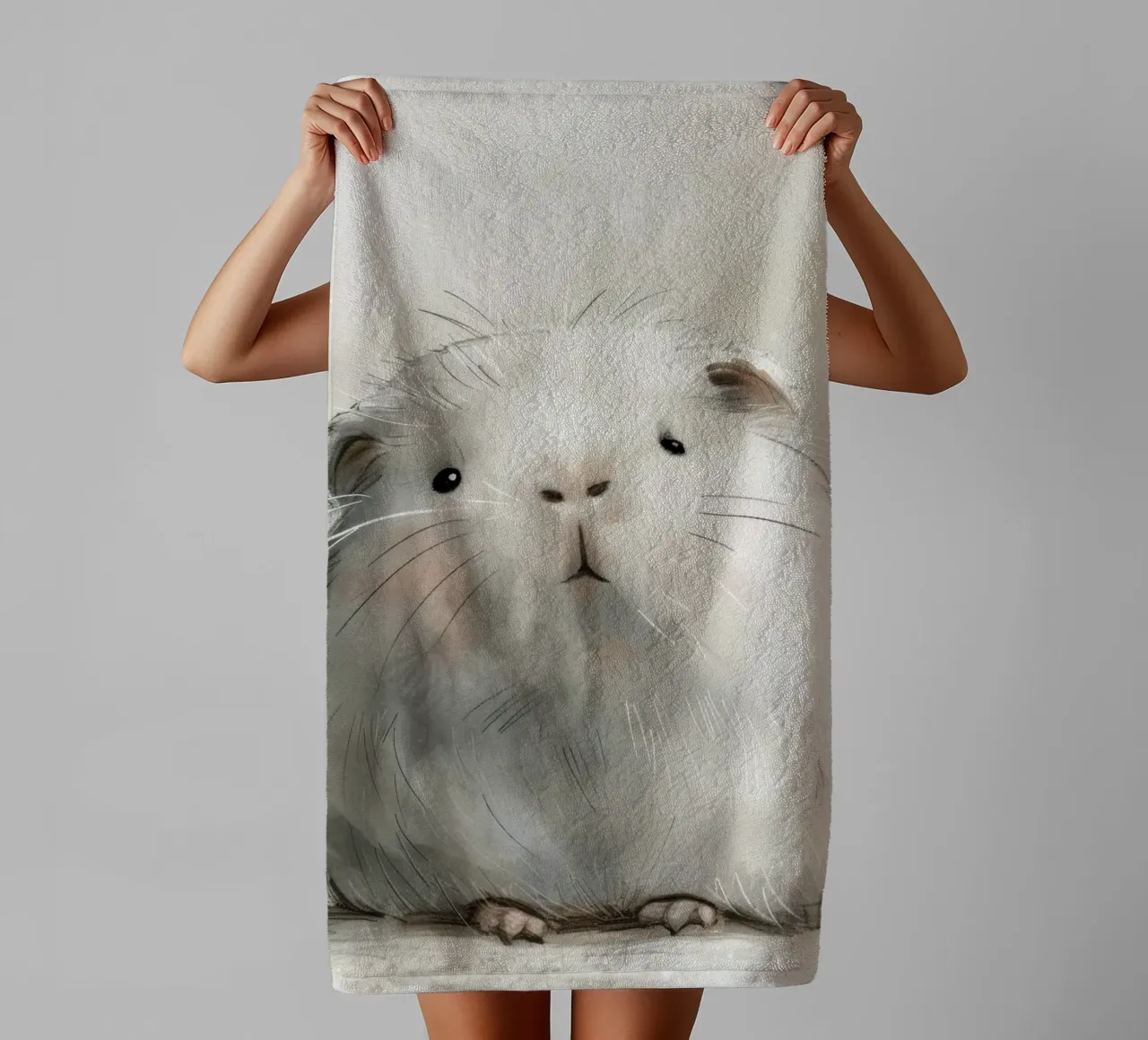 Curious Guinea Pig towel by DesignDoodle