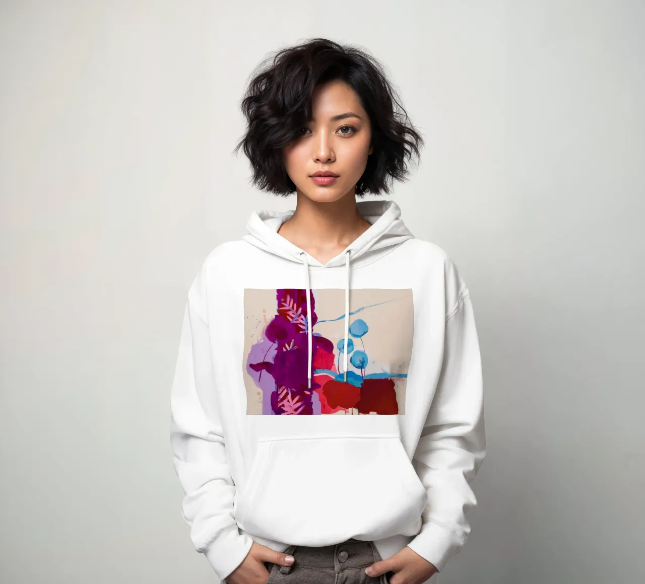 Fucsia Flora Pop sudadera con capucha de Dream Spectrum