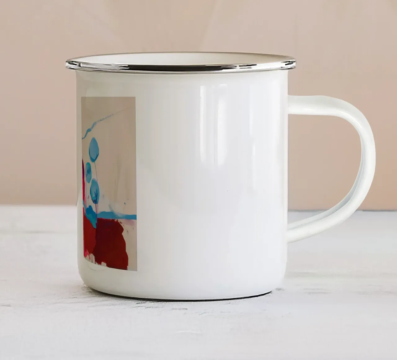 Fucsia Flora Pop taza de esmalte de Dream Spectrum