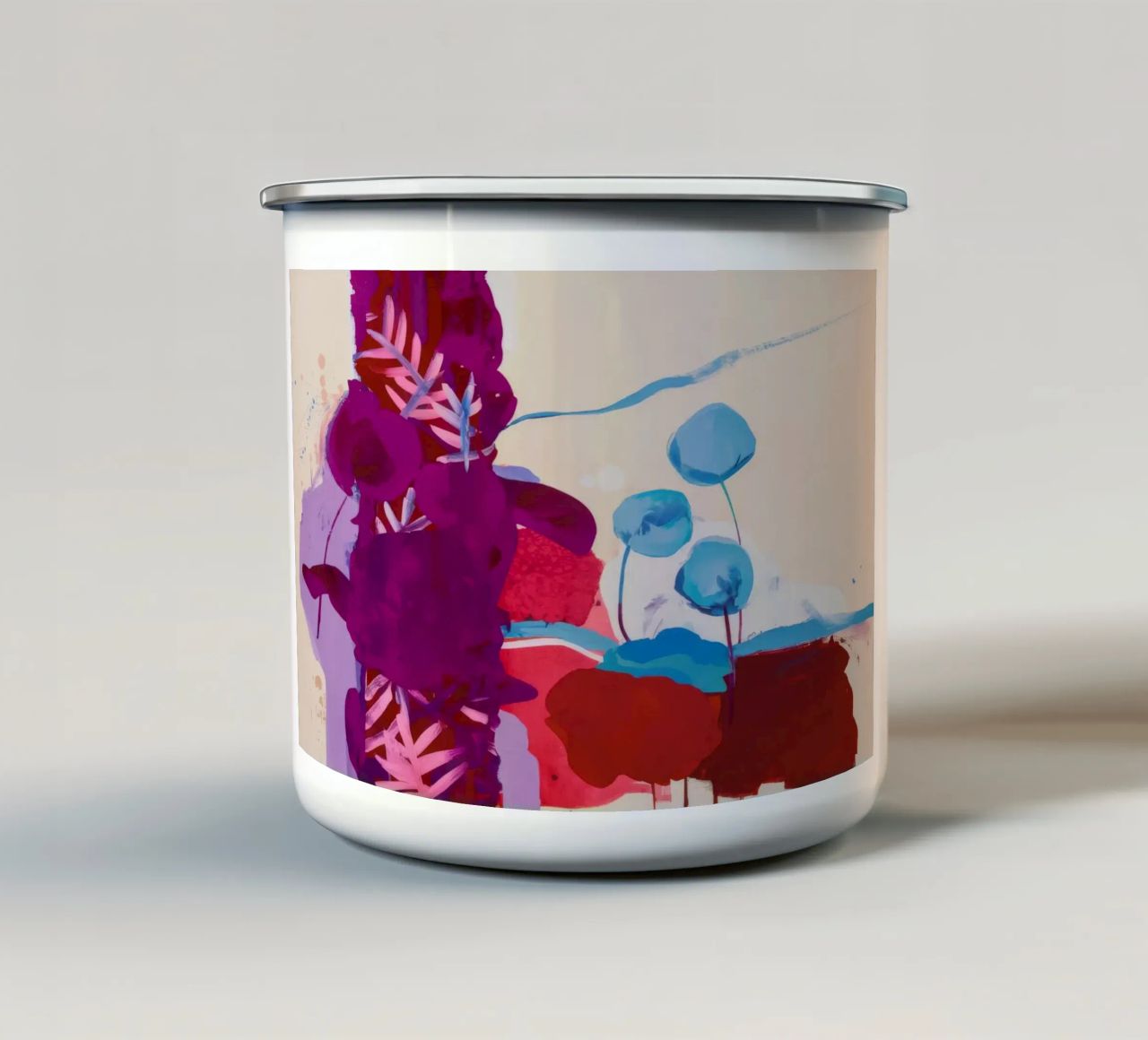 Fucsia Flora Pop tazza in smalto da Dream Spectrum