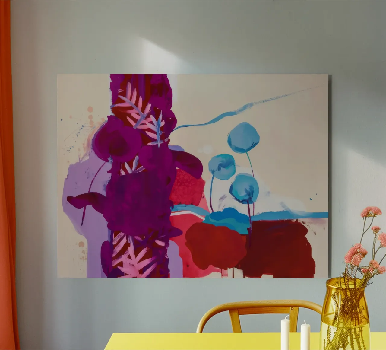 Fucsia Flora Pop alluminio dibond da Dream Spectrum