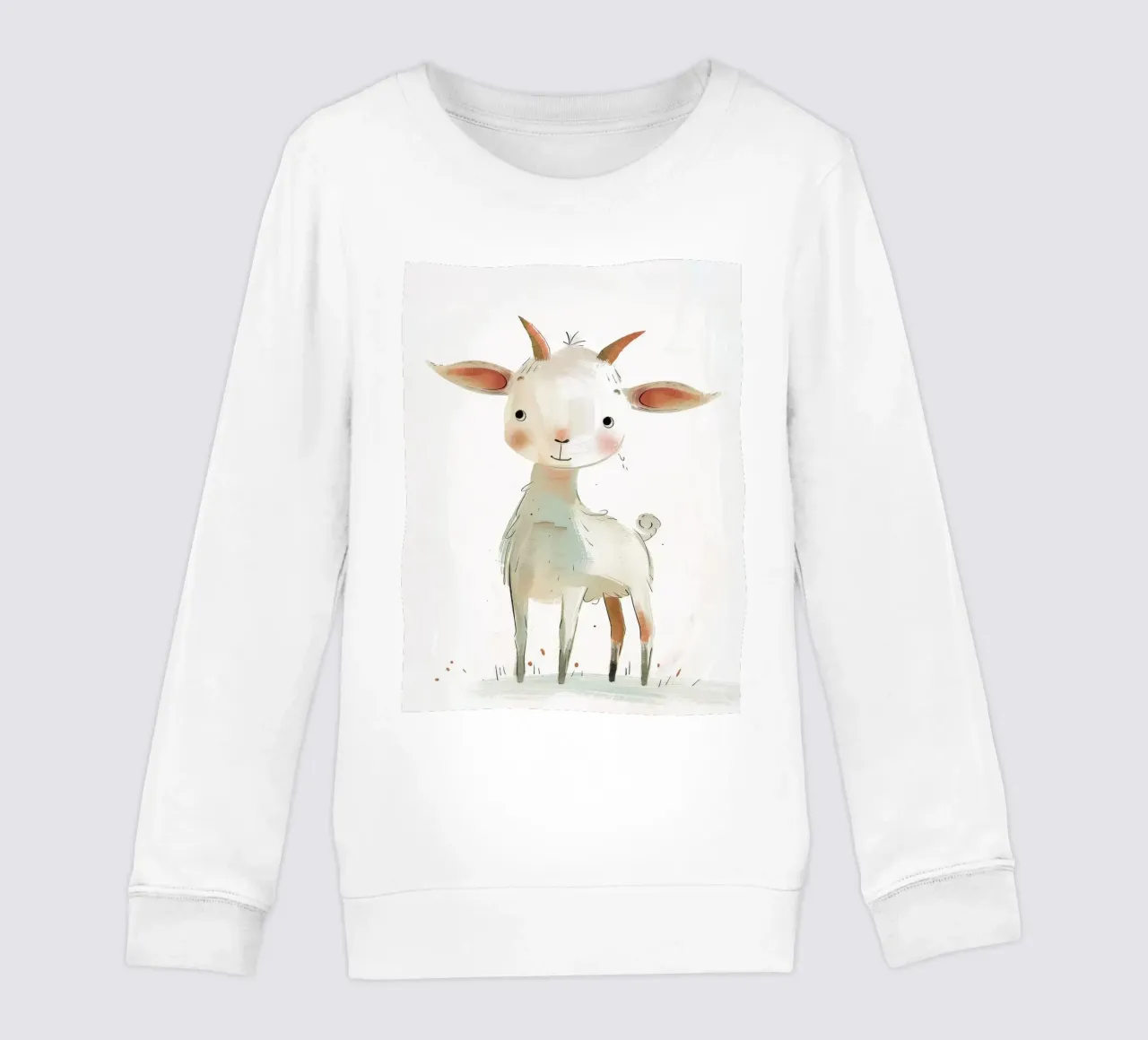 Playful Young Goat kids sweatshirt by DesignDoodle