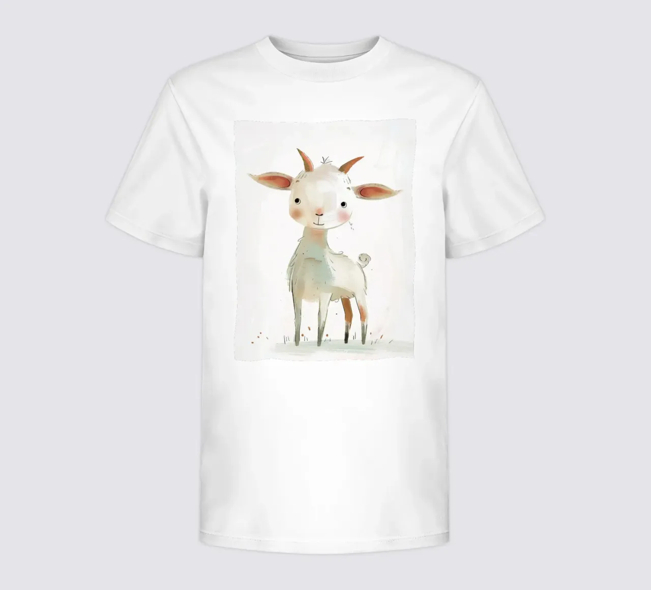 Playful Young Goat kids t-shirt by DesignDoodle