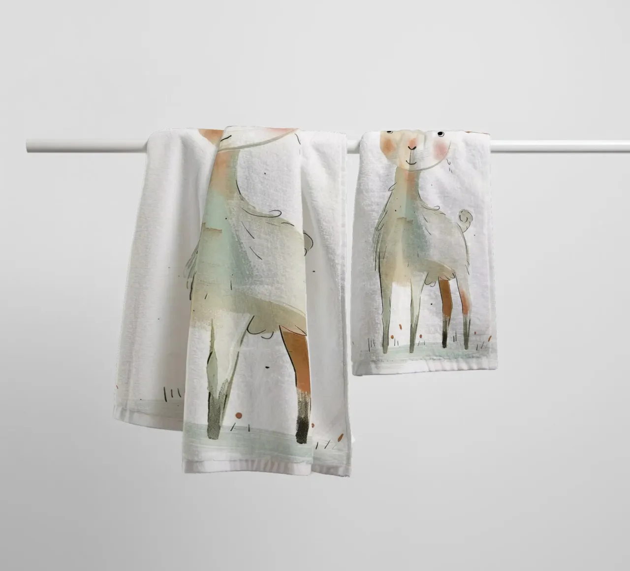 Speelse jonge geit badhanddoek van DesignDoodle