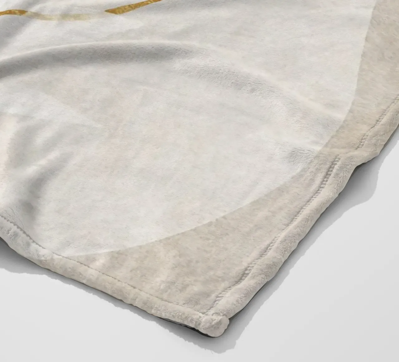 abstract art shapes and golden line coperta in pile da vintageshop