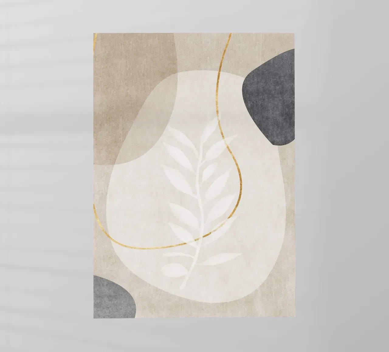 abstract art shapes and golden line pellicola backlit da vintageshop