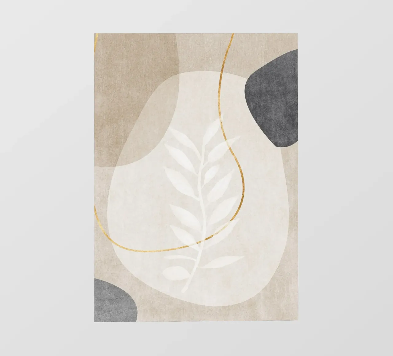 abstract art shapes and golden line pellicola backlit da vintageshop