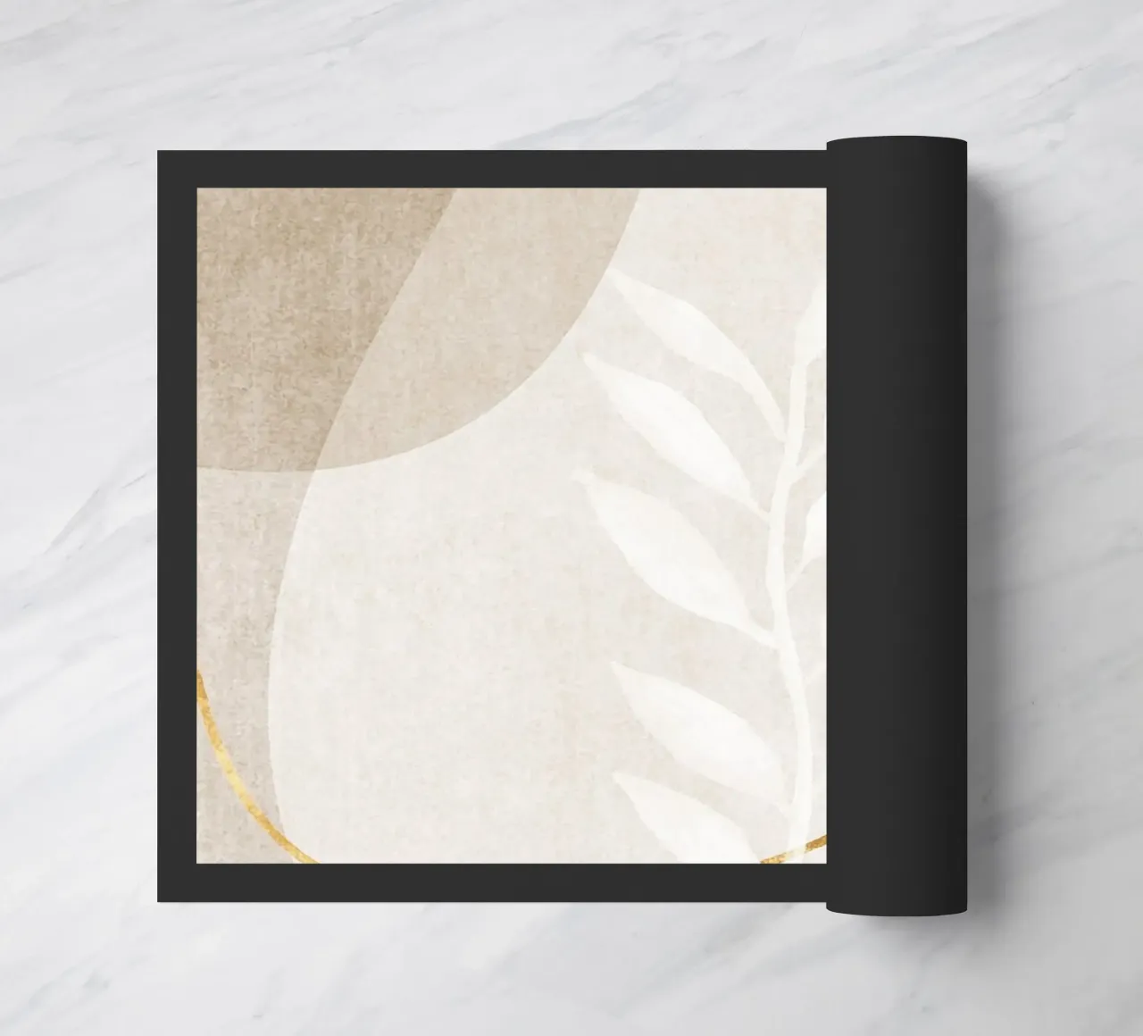 abstract art shapes and golden line zerbino da vintageshop