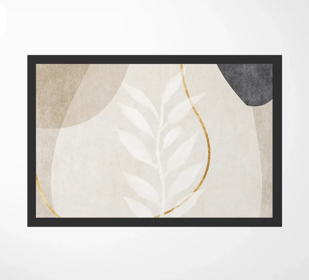 abstract art shapes and golden line zerbino da vintageshop