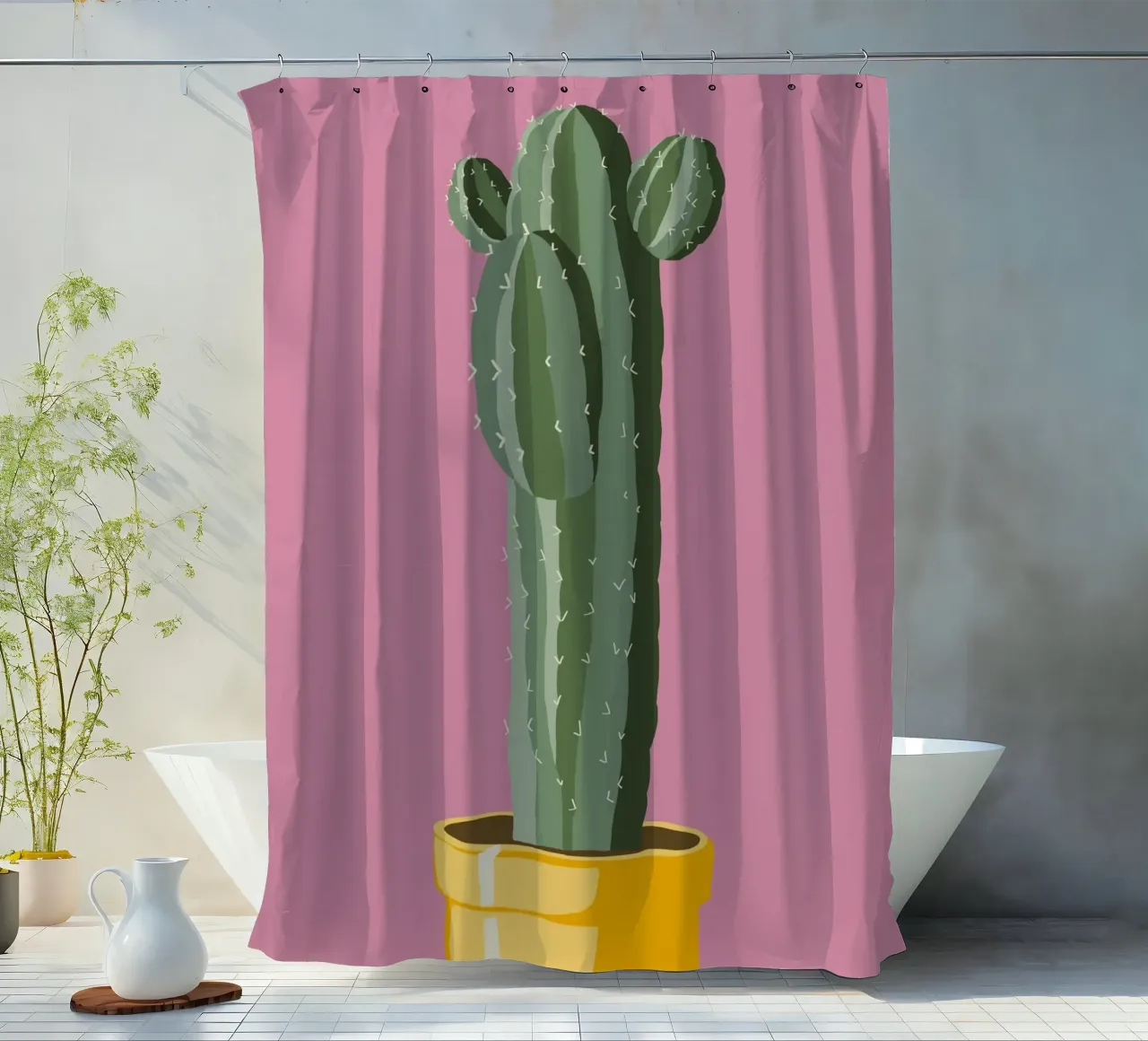 Cactus 02 tenda da doccia da Little Dean