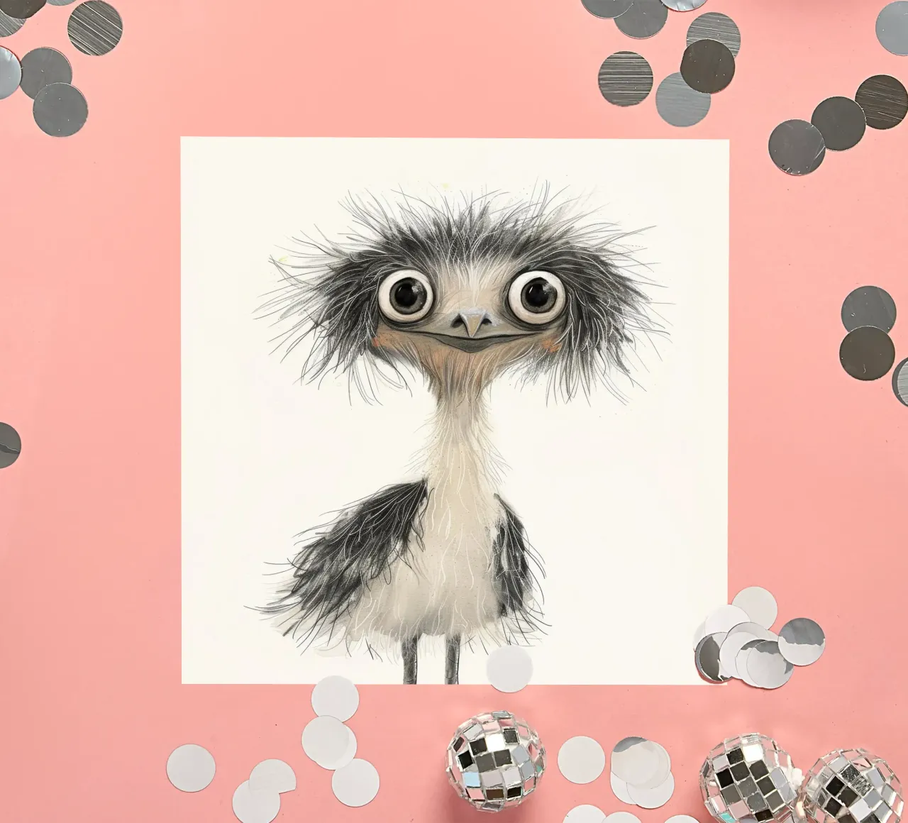 Emu Elegance sticker by DesignDoodle