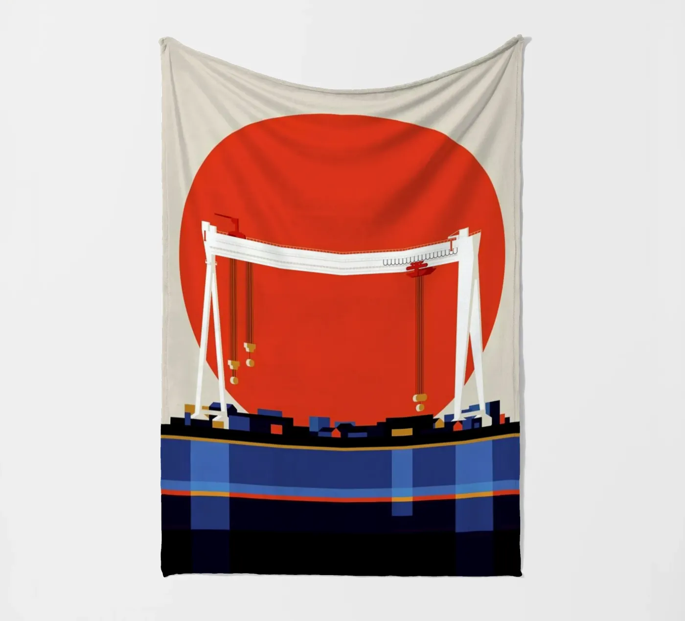 Malmö 74 Fleecedecke von Bo Lundberg