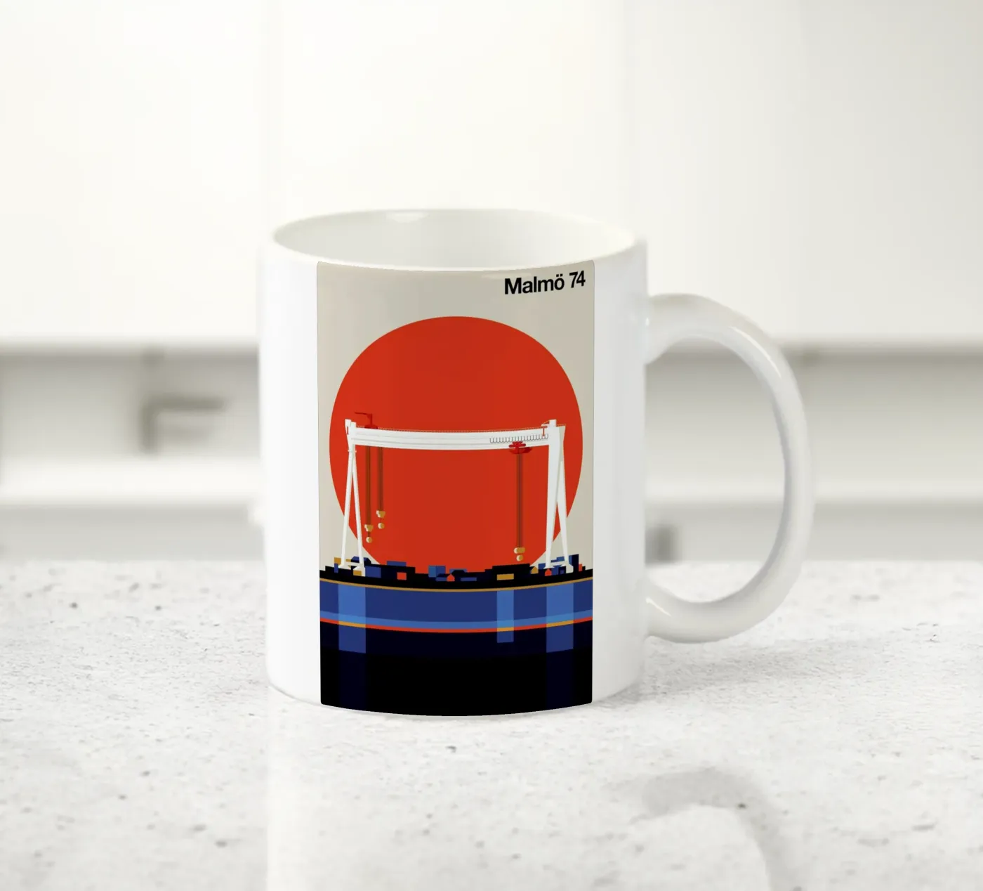 Malmo 74 ceramic mug by Bo Lundberg
