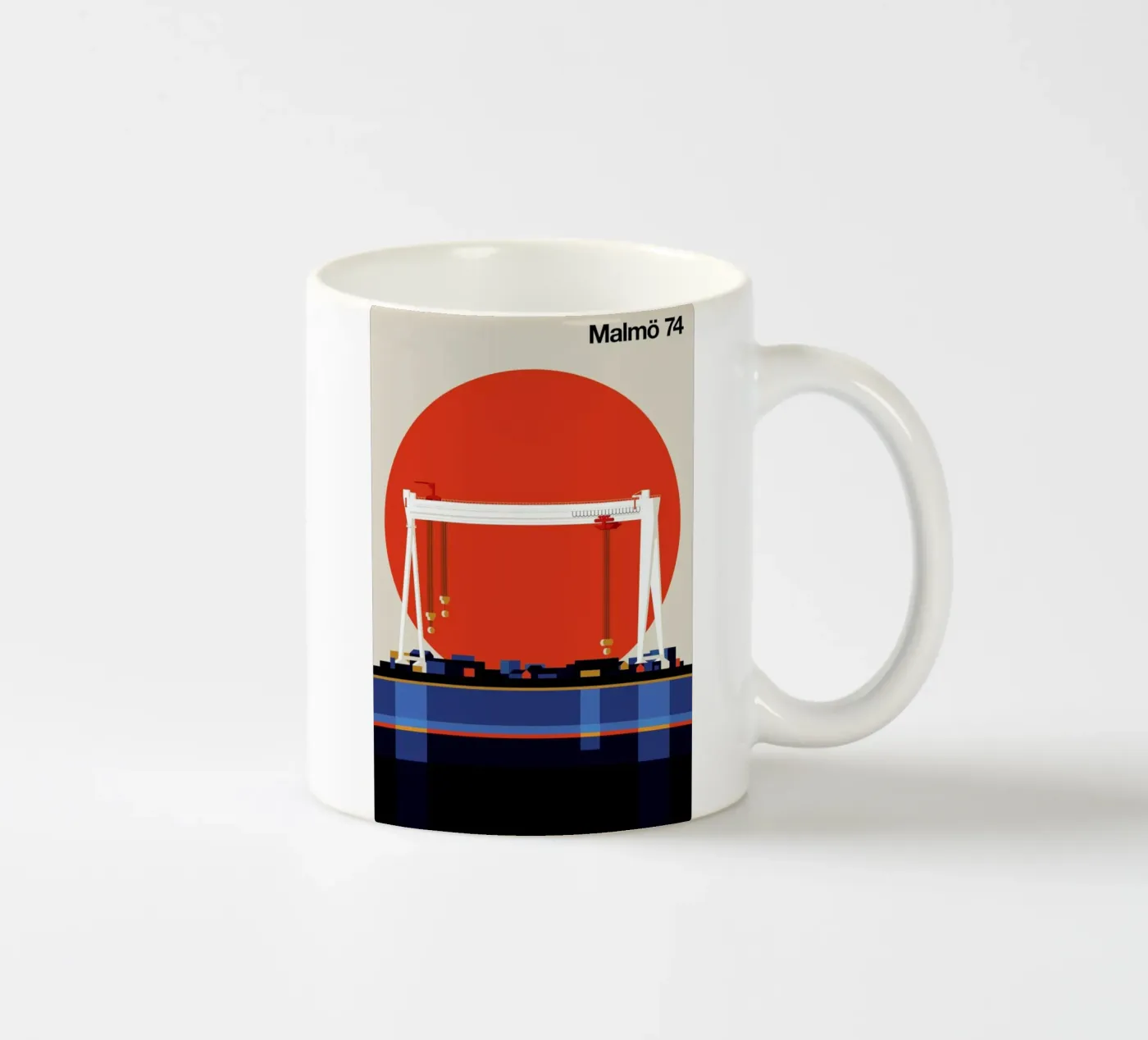 Malmo 74 ceramic mug by Bo Lundberg