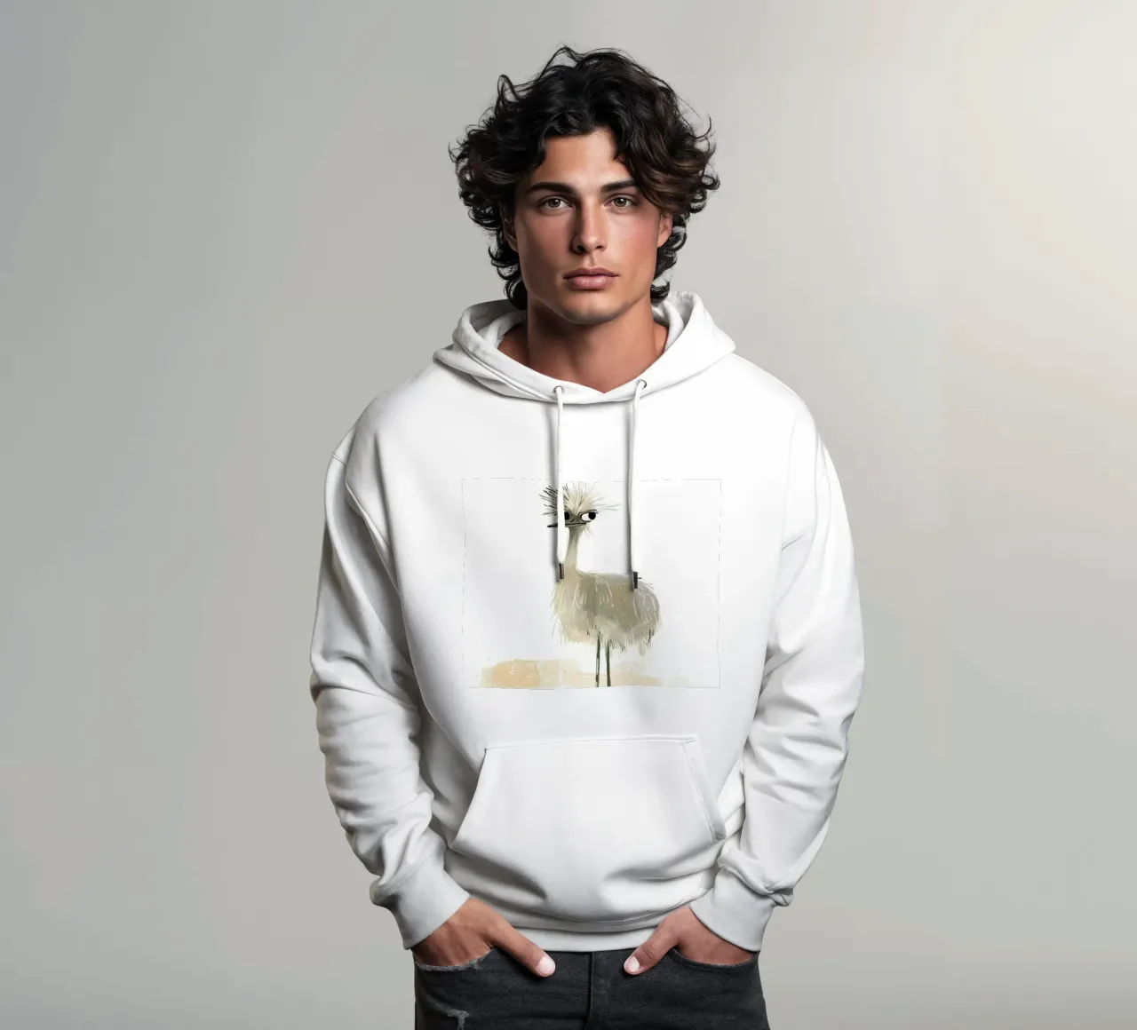 L'eccentrico uccello emu felpa con cappuccio da DesignDoodle