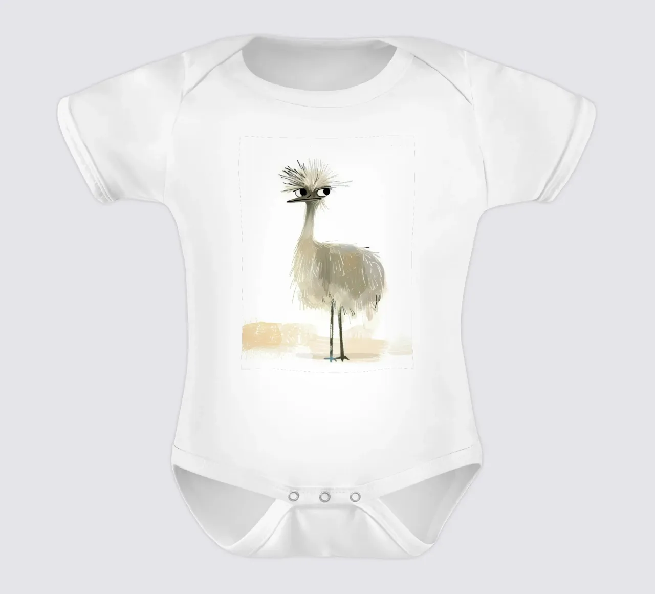 L'eccentrico uccello emu body neonato maniche corte da DesignDoodle