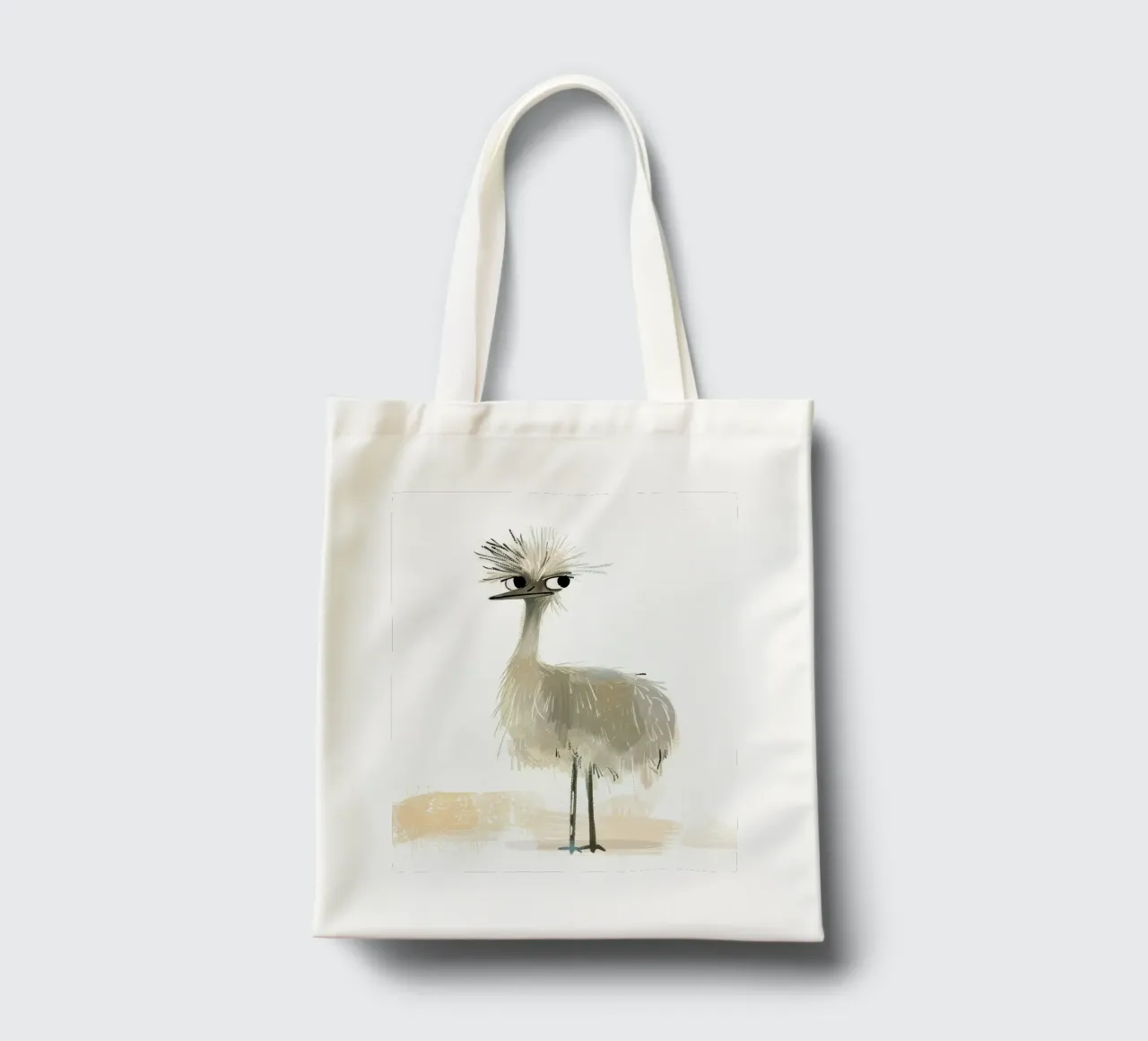 L'eccentrico uccello emu borsa in juta da DesignDoodle