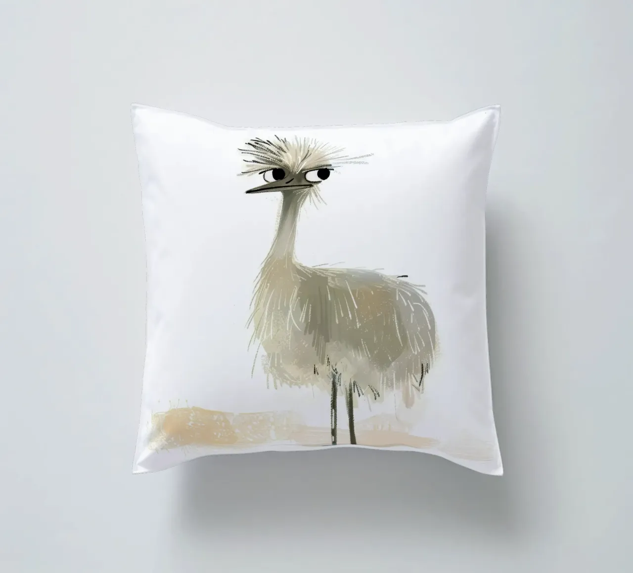 L'eccentrico uccello emu cuscino da DesignDoodle
