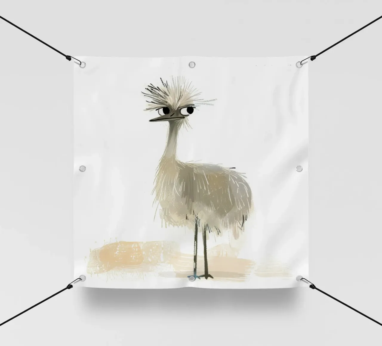 L'eccentrico uccello emu telo in pvc da DesignDoodle